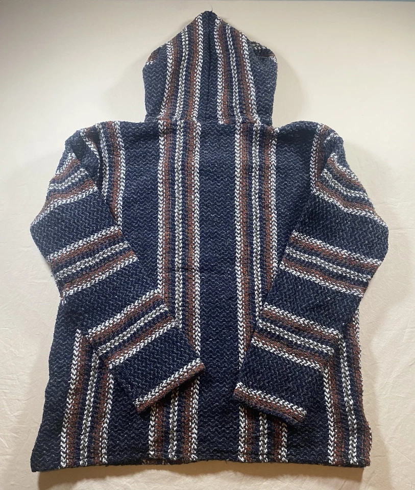 Baja Joe Sudadera con Capucha Unisex XL Retro Pullover Mexicano Poncho Sudadera Por Earth Ragz Foto 3 de 4