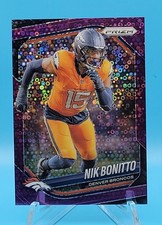 2025 Panini Prizm No Huddle Nik Bonitto Purple Disco Prizm #13/75