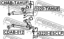 FEBEST 2002-2014 Chevrolet Tahoe Front Upper Control Arm Bushing CHAB-TAHUF