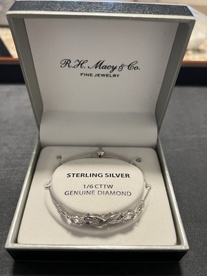 R.H. Macy & Co. Fine Jewelry Sterling Silber Armband 1/6 cctw echte Diamanten