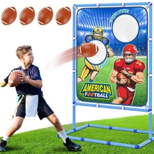 Football Toss Game with 4 Inflatable Balls, Indoor/Outdoor Football Throwing ...