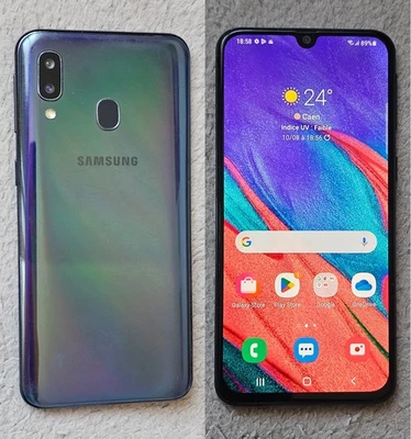 Samsung Galaxy A40 (SM-A405FN/DS) - 64 Go - Noir - (Désimlocké) (Double SIM) - Photo 1/4