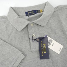 NEW Polo Ralph Lauren Mens Slim Fit Gray Short Sleeve Polo Shirt XL No Logo