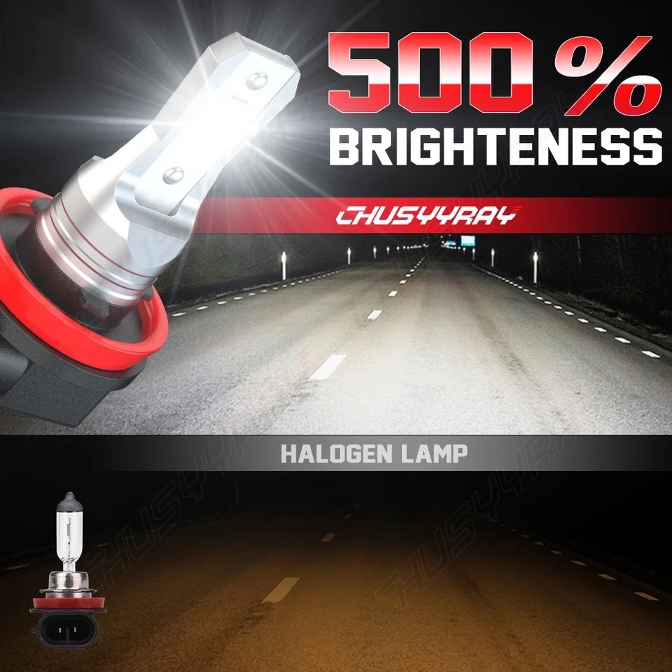 LED Headlights For Can-Am Defender HD5 HD8 HD10 Combo Bulbs H11-H11 Light Kits - Image 4 of 4