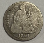 1891 - Seated Liberty Dime - Exact Coin Imaged #SL157