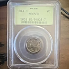 1944-D Mercury Dime PCGS MS65FB Full Bands Silver 10C Gem BU Denver