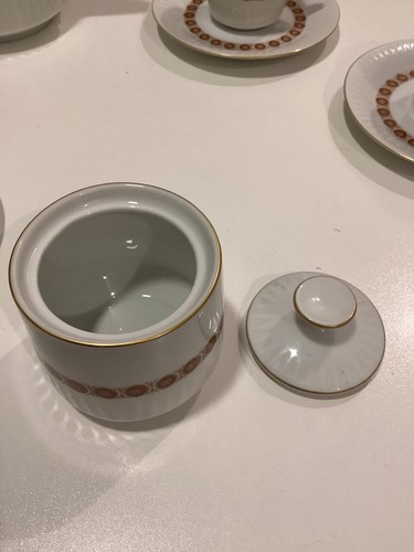SET DA TÈ IN PORCELLANA PER 5 PERSONE. TSUJI GOLD MADE IN ARGENTINA - Foto 3 di 9