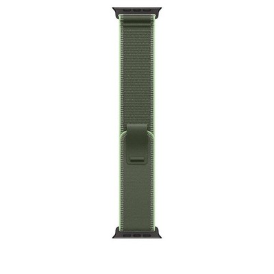 Apple 49mm Grün/Neon Trail Loop - M/L - Schwarz Titan Finish Band Titan Pol