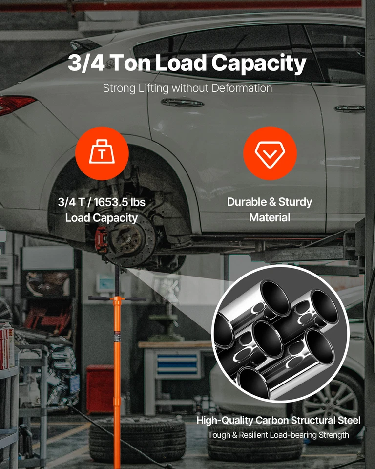 Underhoist Support Stand 3/4Ton Capacity Under Hoist Jack Stand Round Base Foto 2 de 4