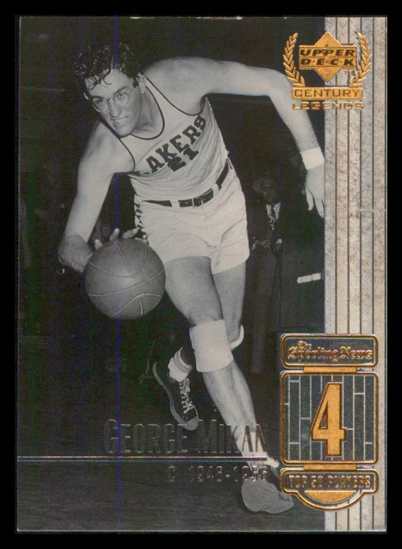 1998-99 Upper Deck Century Legends #4 George Mikan Minneapolis Lakers BASKETB...