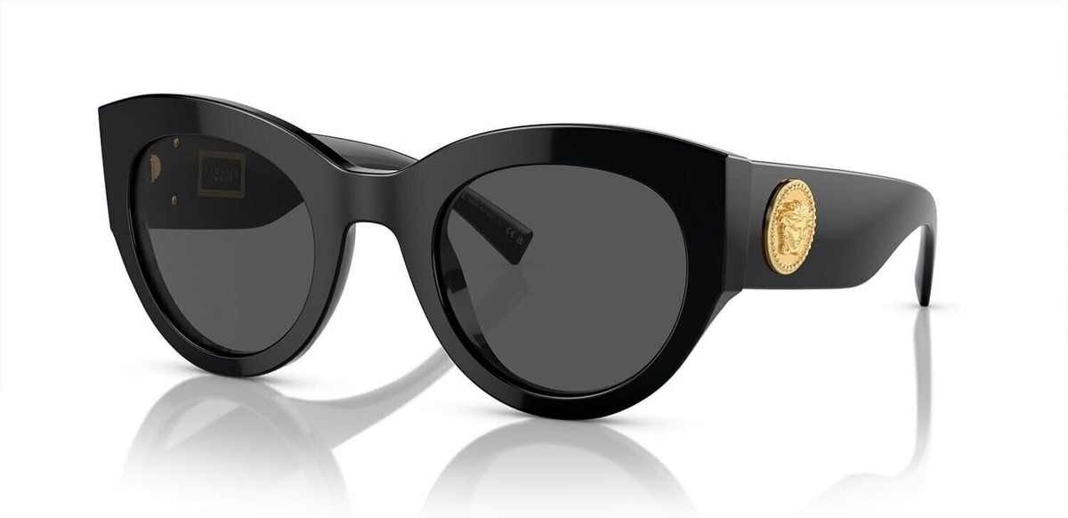 VERSACE VE4353 GB1/87 Black Grey 51 mm Women's Sunglasses | eBay