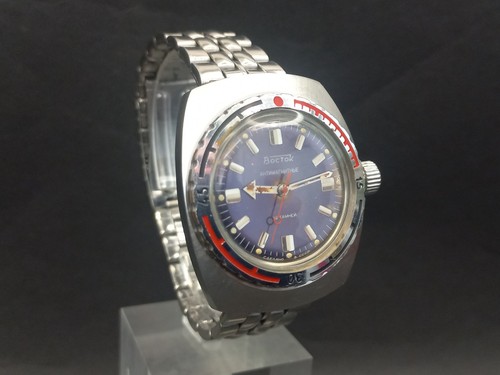 Soviet Vintage Watch Vostok Barrel Amphibian Commander,Mechanical Watch USSR