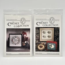 2 cricket collection patterns Leaflets WINTER CIRCLE, WOOLEN SHEEP Cross Stitch