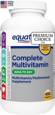 Equate 50+ Daily Multivitamin Supplement Tablets (450 Count)   Complete Multimi