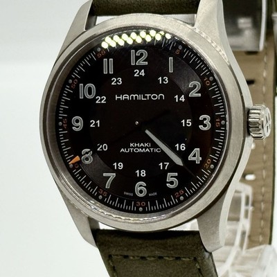 Hamilton Khaki Field Titanium Auto 38mm Black Automatic H70205830 Working