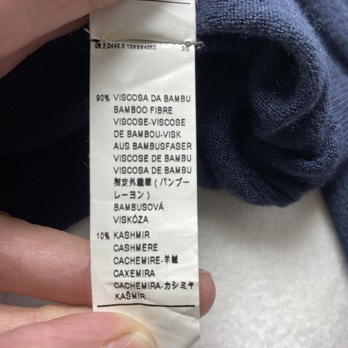 SISLEY Women Sweater Size S Blue Pullover Long Sleeve V Neck Cashmere 49-17 - Picture 10 of 10