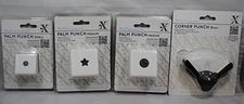 Xcut docraft Palm Punch Corner Punch Heart Circle Small/Medium & Large Sets 4Pk
