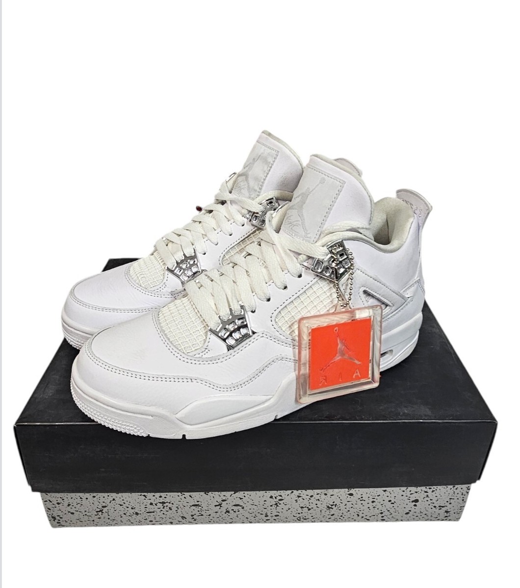 Nike Air Jordan 4 Retro Metallic Silver CT8527-100 Size 8 New With
