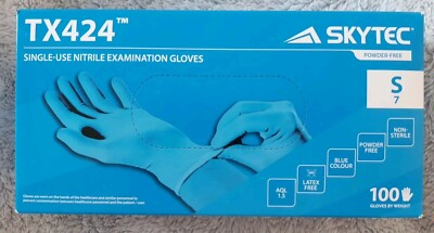 Skytec TX424 100er Box Nitril Einweghandschuhe Gr. S latex- und puderfrei