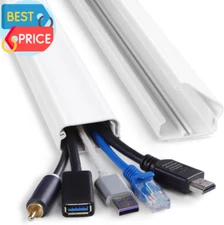 Cord Cover Wall, 31.5In(2X L15.8In) TV Cord Hider for Wall Mounted TV, Cable Hid