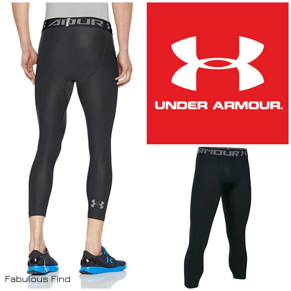 Under Armour Heat Gear Mens Compression Training Base Layer 3/4 Tights S-2XL NWT - Image 2 of 4