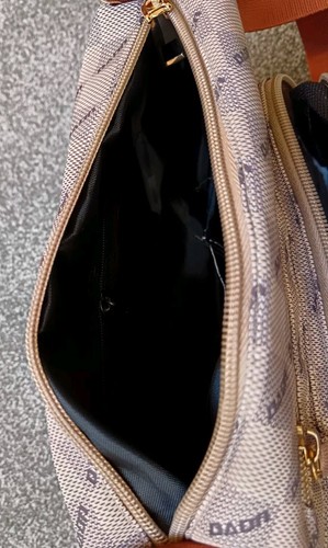 Womens Checkered Cross Body Bag Multi Compartments Organiser Shoulder Bag - Picture 6 of 12