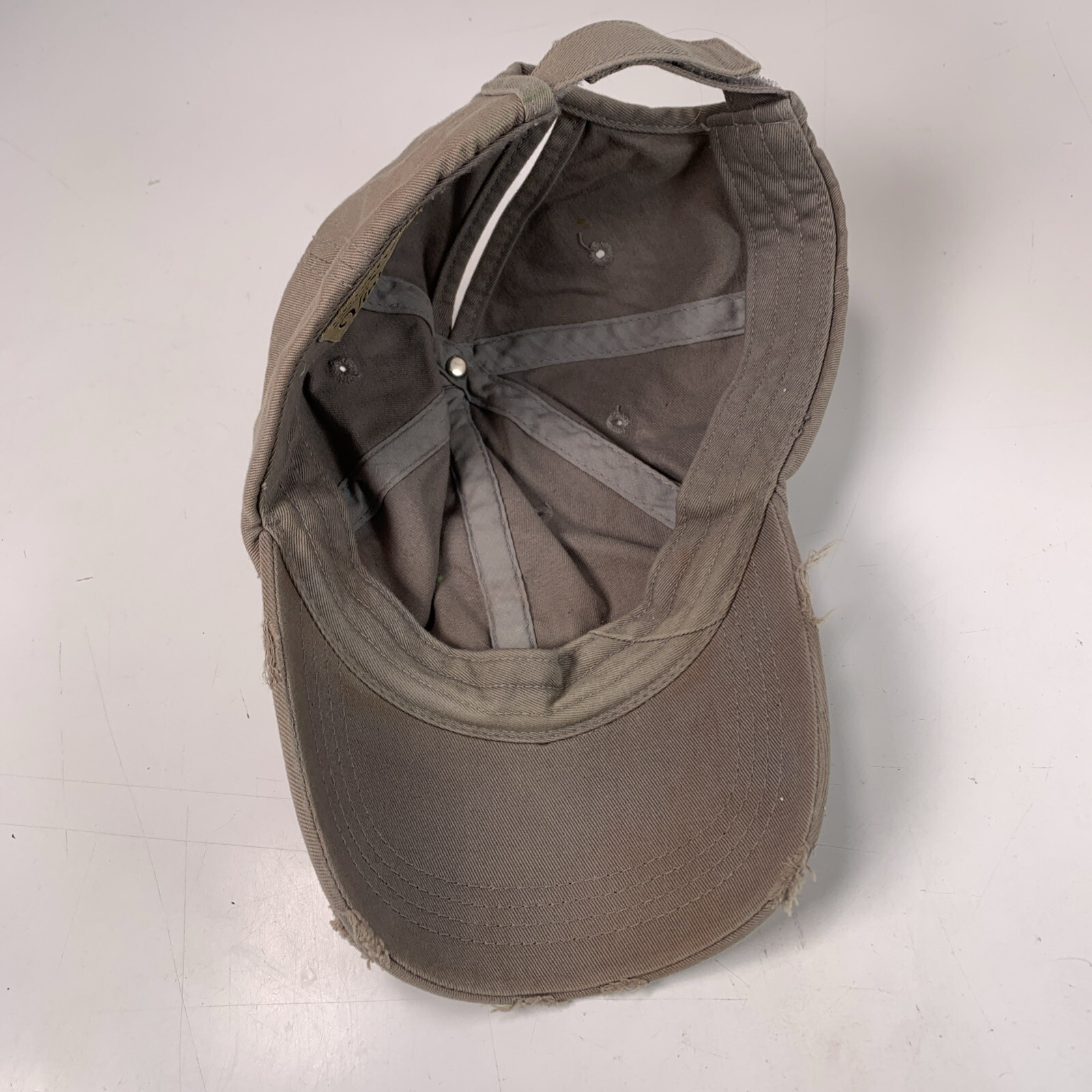 Kbethos Solid Beige Distressed Ball Cap Adjustabl… - image 5