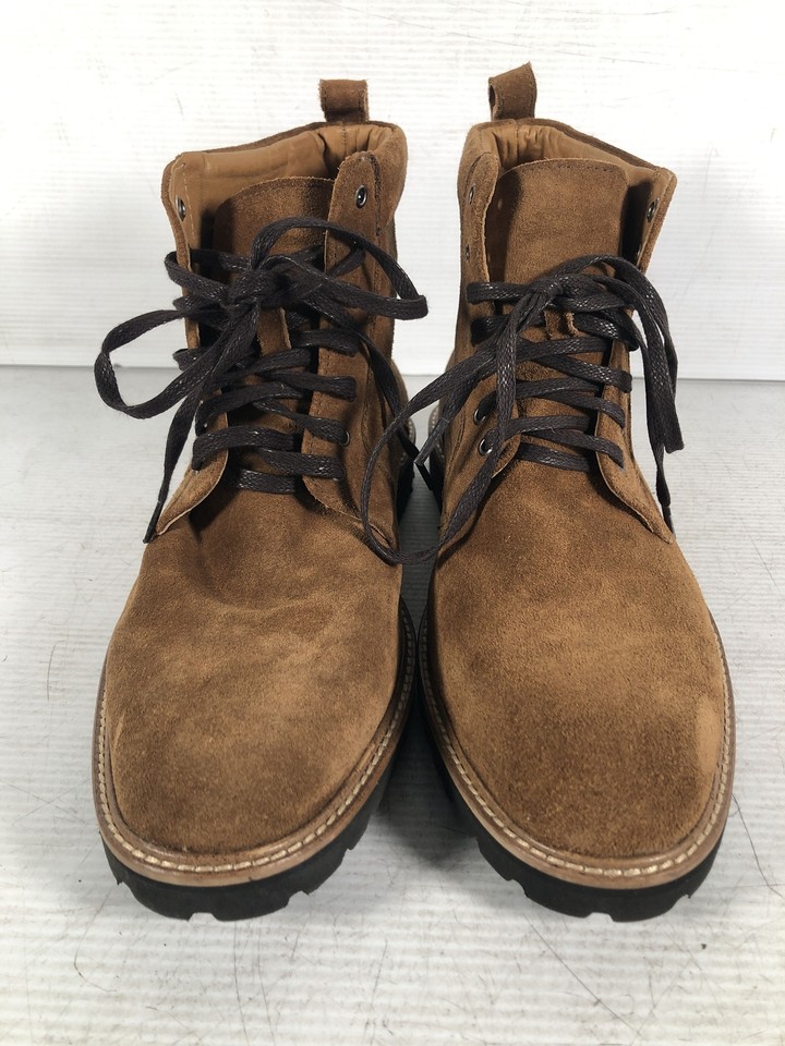 Donald Pliner Mens James Brown Suede Lace Up Round Toe Ankle Chukka