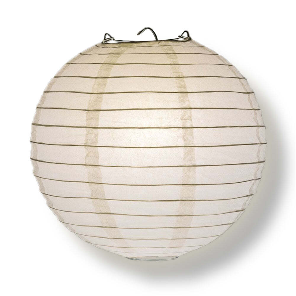 Quasimoon BULK CASE 6" White Round Paper Lantern, Hanging Decorations, Even R...