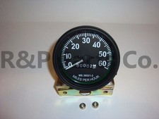 Speedometer Gauge For Willys Mb Jeep Ford Cj Gpw Black Bezel 60 Mph