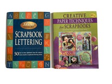 Lot of 2 Scrapbook Idea Books Memory Makers Lettering And Paper Techniques