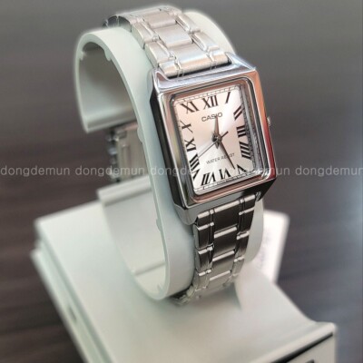 LTP-V007D-7B Casio Women Analog metal Watch silver Dial Original