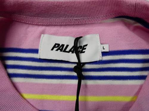 Palace rosa gestreiftes T-Shirt, Größe Large (L), (2023), neu mit Etikett, selten - Bild 7 von 14