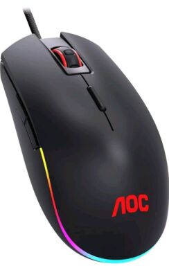 AOC Gaming Maus  5.000 DPI  Omron switches  Einstellbare RGB-Effekte GM500