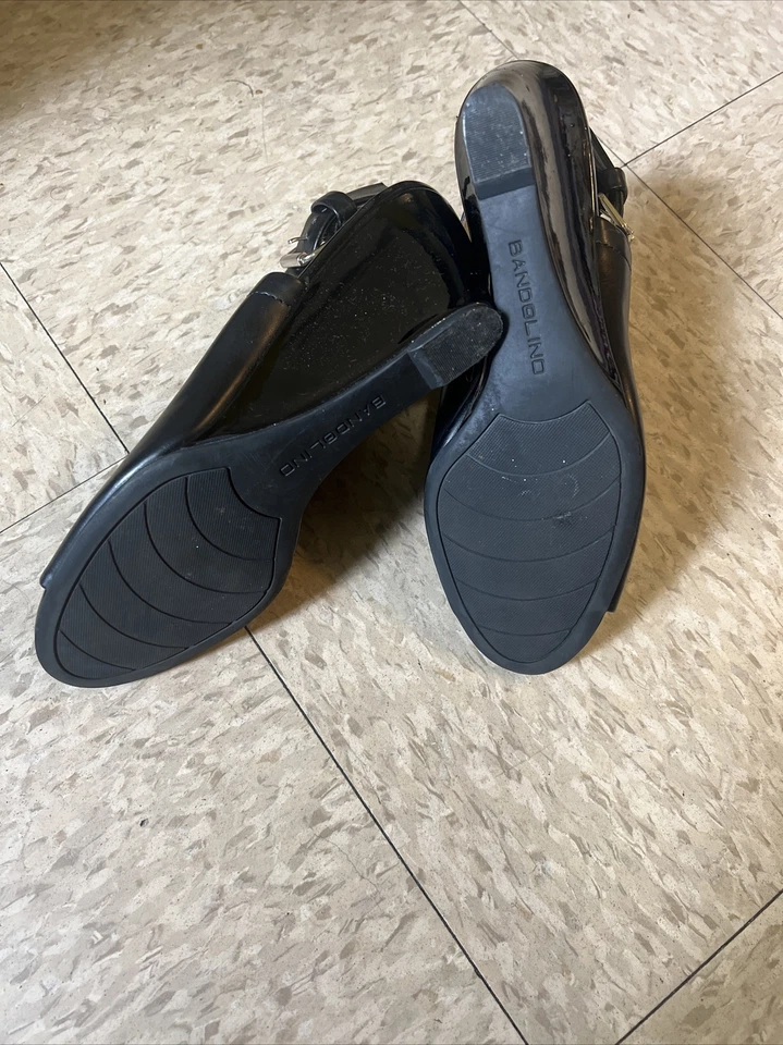 Mujer Bandolino Slingback Cuña Negro Talla 7 1/2 Foto 2 de 2