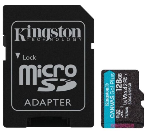 Kingston Canvas Go Plus 128GB microSDXC V30 U3 A2 Memory Card with SD Adapter - Picture 6 of 9