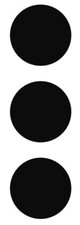 3" Black Round Label Dots Stickers Color Coding Inventory 3 Inch Dot