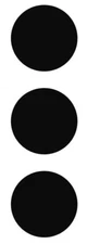 3" Black Round Label Dots Stickers Color Coding Inventory 3 Inch Dot