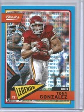 Tony Gonzalez 2018 Panini Classics Blue Timeless Tributes #08/10