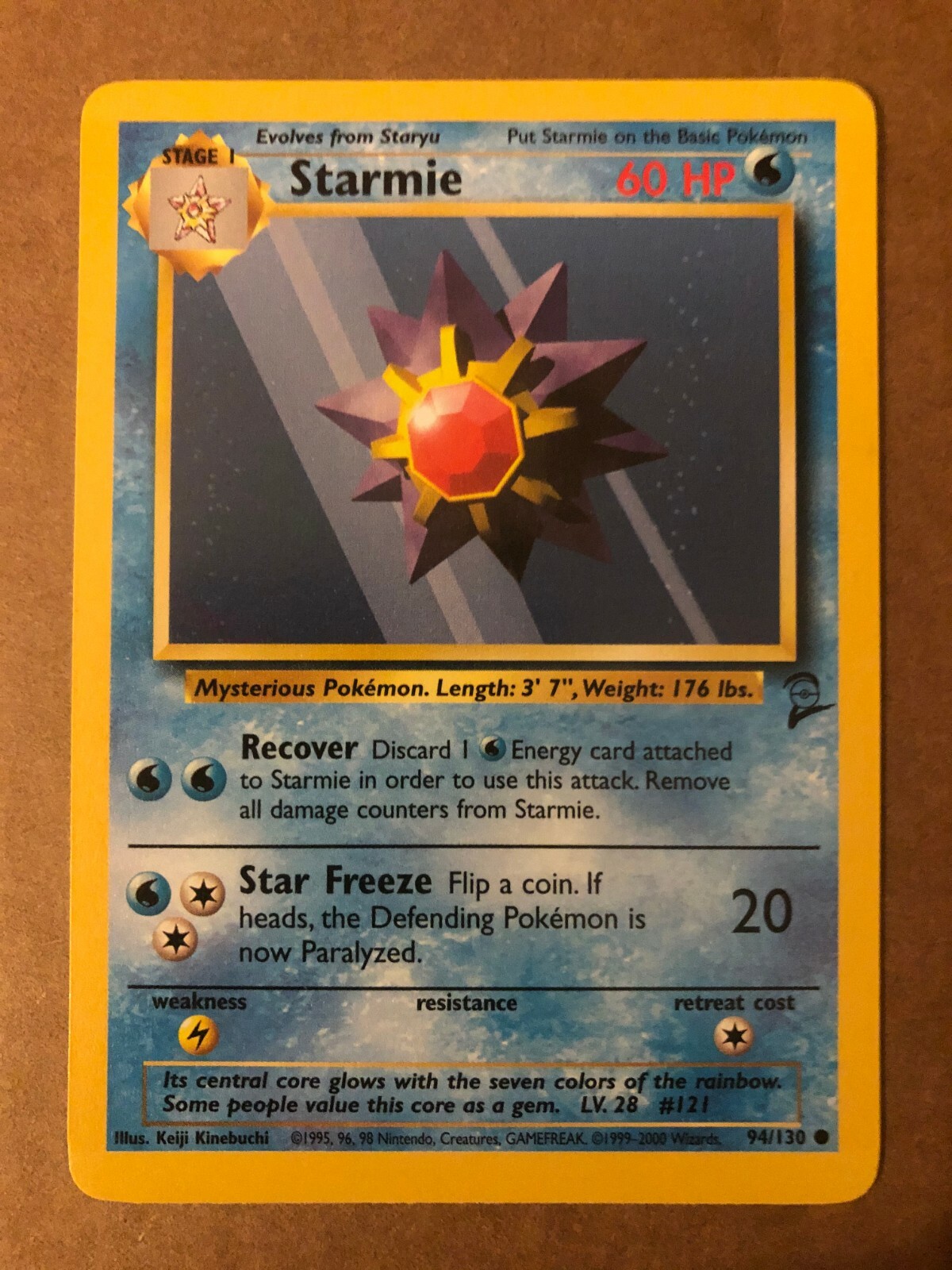 Pokemon Starmie 94/130 Base Set 2 NM-Mint See Pictures