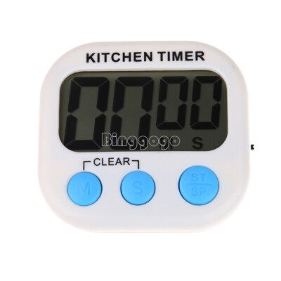 LCD Digital Kitchen Timer Magnetic Cooking Large Count Down Up Clear Loud Alarm