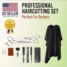 Professional Hair Cutting Scissors Set 11 Pcs Haircut Kit Barber Salon Home Hair