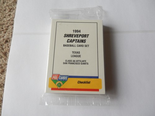 1994 FLEER/PRO KARTEN Sherveport Captians (GIANTS) versiegeltes Team-Set