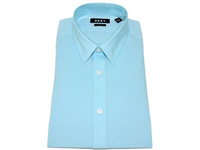 slim fit dress slacks DKNY 12897 100% Cotton Boy's Dress Shirt - Check - Blue – Heritage House
