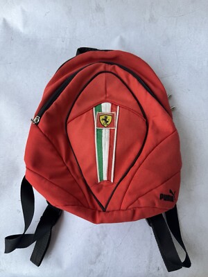 Puma Ferrari F1 Formula Racing Backpack Red Vintage