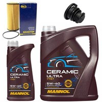MotoröL Filter Set Mannol 5W-40 6 Liter + Schraube FüR Audi Seat Skoda VW Golf