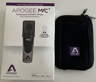 Professional Apogee Microphone Corded 314653 MIC Plus Including Soft Case NWB