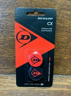 Dunlop Tennis Vibration Dampener, Dunlop Sports CX Flying D Dampener Red/Black