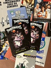 NBA Minnesota Timberwolves or WNBA Lynx Vintage Team Logo Pocket Schedule Bball