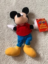 Mattel Mickey Beanbag Plush 8-9 inch High, Disney, Mickey Mouse